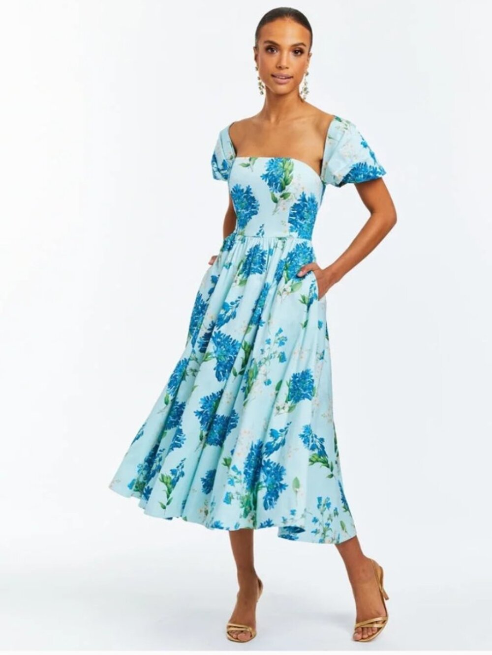 Mestiza New York Odette Floral-Print Convertible Midi Dress